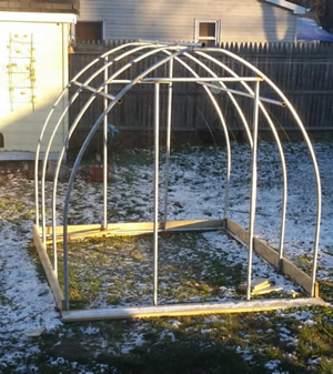 Greenhouse frame construction